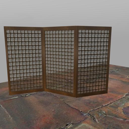 Danger's Dark Gold Glass and Wire Privacy Screen [Boxed]