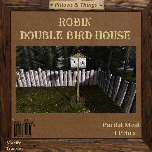 P&T- Robin Double Bird House-2