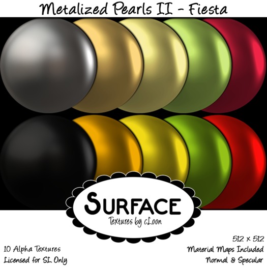Surface - Metalized Pearls II - Fiesta