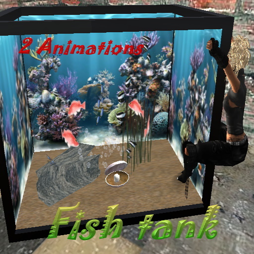 Kitty Fish tank 2 animations 17 prims