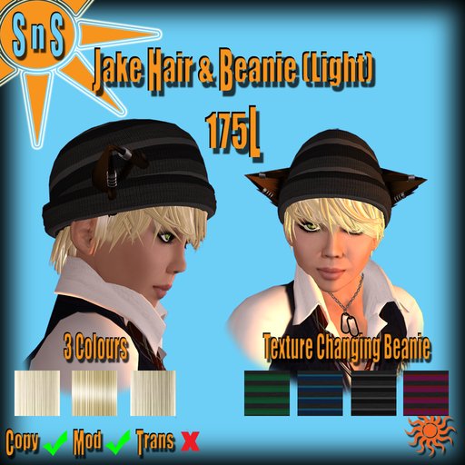 *SnS - Jake Hair & Beanie (Light) - Boxed