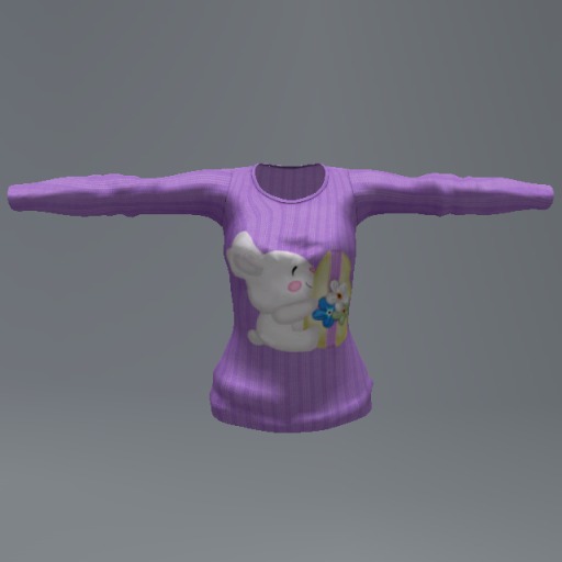 Purple Easter Bunny Mesh Child Top box