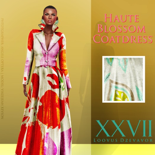 ,::LD::. Haute Bouquet Coat Dress - Bloom