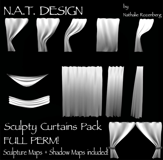 N.A.T. DESIGN Sculpty Curtains Pack FULL PERM!