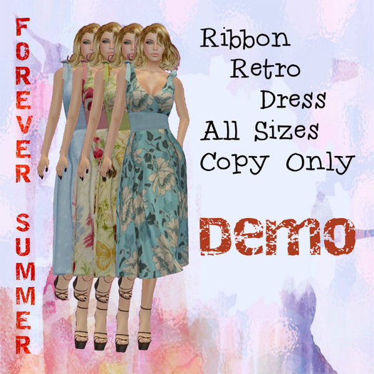 DEMO Ribbon Retro Dress(5 Sizes)