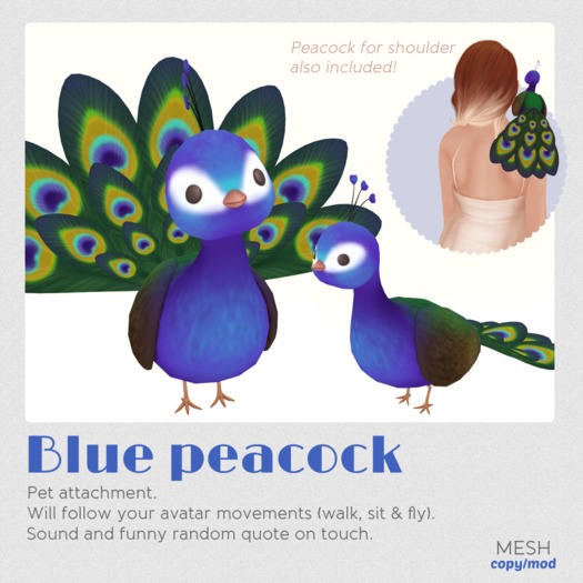 *MishMish* Blue Peacock - The Razzle