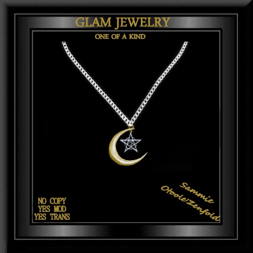 Moon Starshine Silver Necklace Partial Mesh