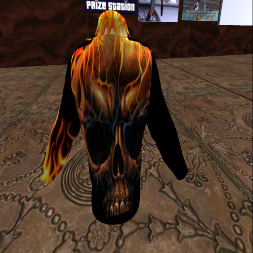 Flaming Skull Bikers Jacket