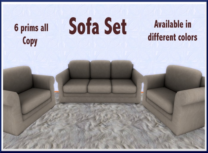Sofa Set - Sits & Cuddles - Grey -Boxed