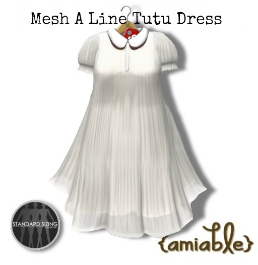 {amiable}Mesh A Line Tutu Dress-Cream