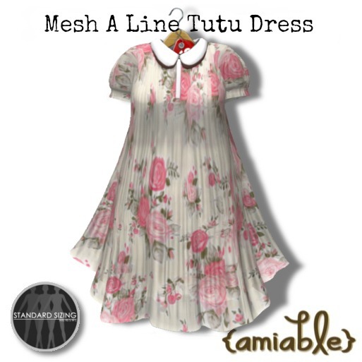 {amiable}Mesh A Line Tutu Dress-Flower02