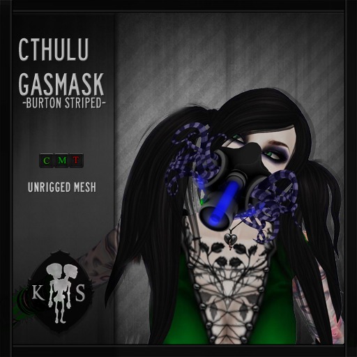 {KS} Cthulhu Gasmask - Burton Striped