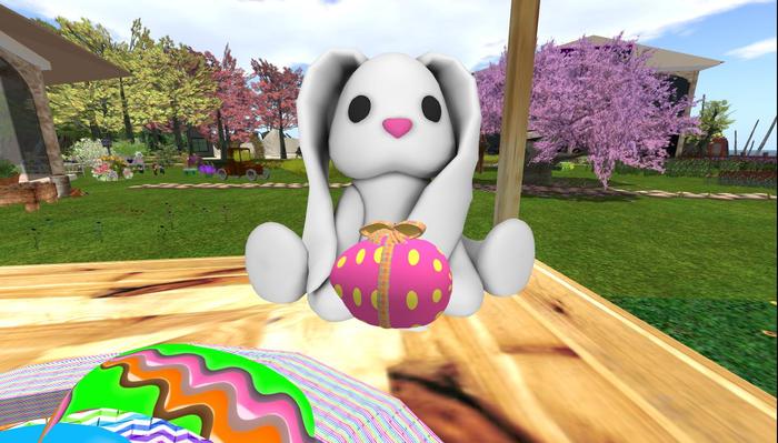 Bunny plush w. egg 1-2014