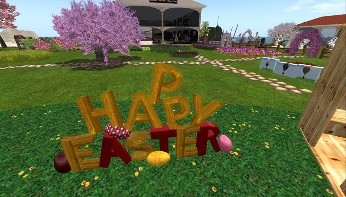 Happy Easter w. Eggs red gold (Touch it)