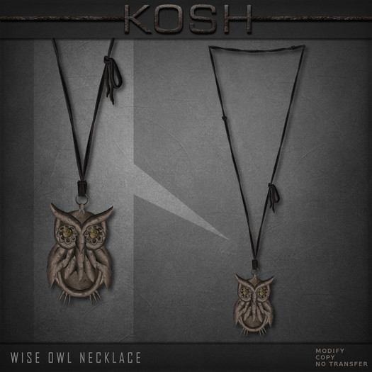 KOSH- WISE OWL NECKLACE