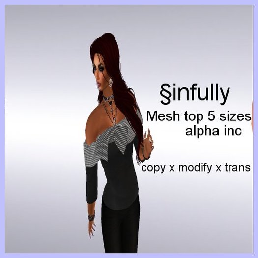 Sinfully Bowz Top  Black