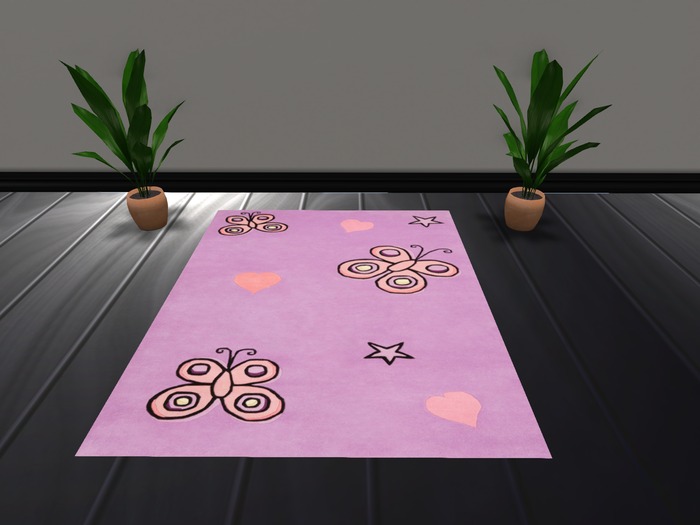 Butterfly Kisses Rug Purple