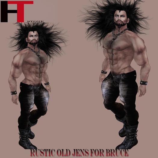 Bruce (H-T) RUSTIC OLD  JEANS  FOR BOOTS
