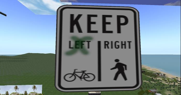 Road Sign Directional -  Keep Right copy / modify / re size