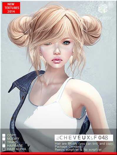 .:CHEVEUX:.F048 BLONDE HAIR SET