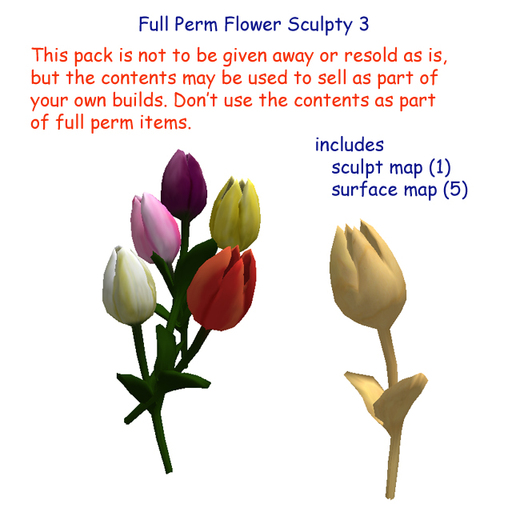 Full Perm Flower Sculpty 3