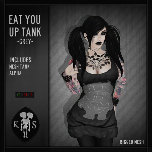 {KS} I'll Eat You Up Tank (Grey)