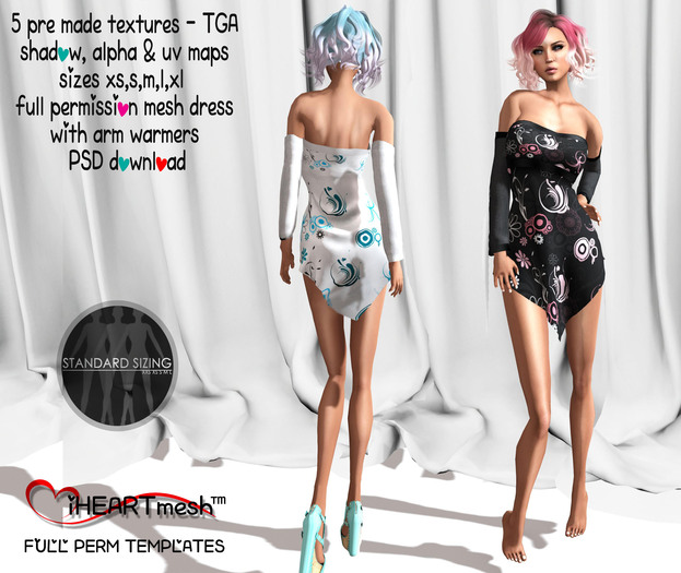 iHEARTmesh - Shoulderless_Arm warmers - Full perm template