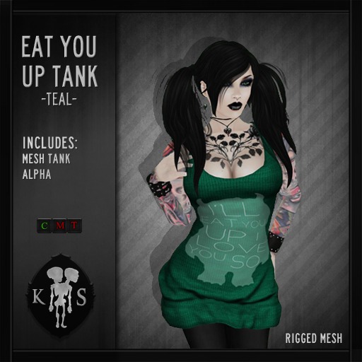 {KS} I'll Eat You Up Tank (Green)