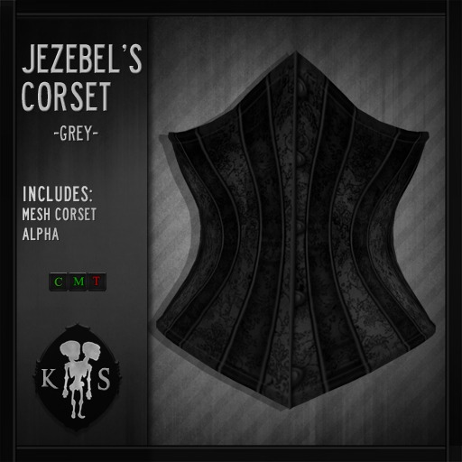 {KS} Jezebel's Corset - Black 