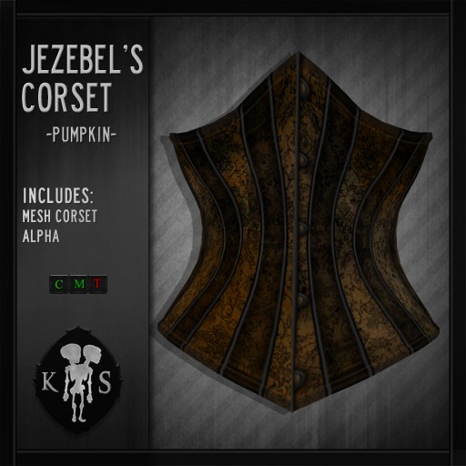 {KS} Jezebel's Corset - Pumpkin