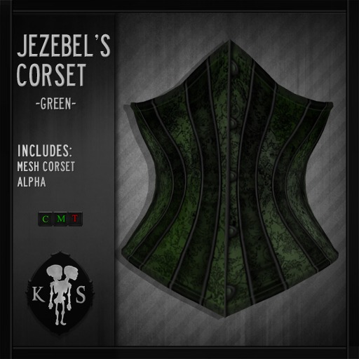 {KS} Jezebel's Corset - Green