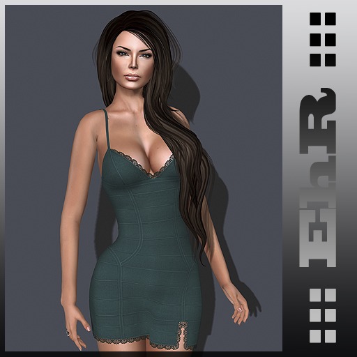 ::: EhR ::: _ mini dress(dark green)