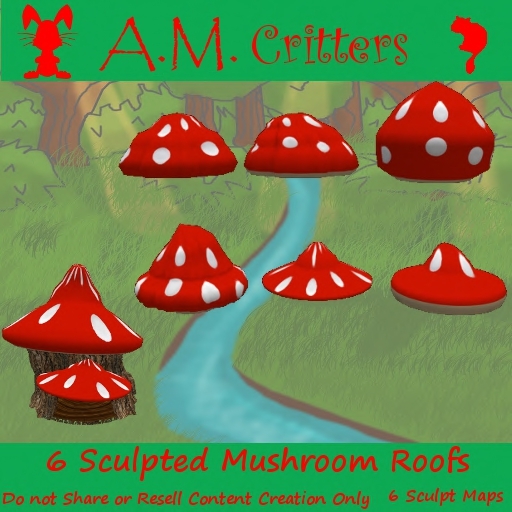 A.M. 6 Sculpted Mushroom Roofs