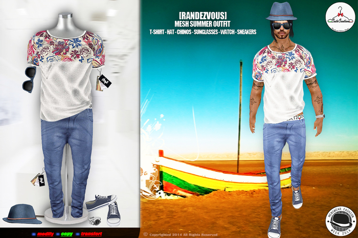 [CC] ◩RANDEZVOUS◪ ☞!!NEW MESH!!☜ ★★MALE CASUAL WEAR★★ - by c0sTa Menna