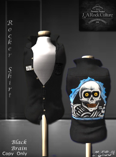 Rocker Shirt Black Brain