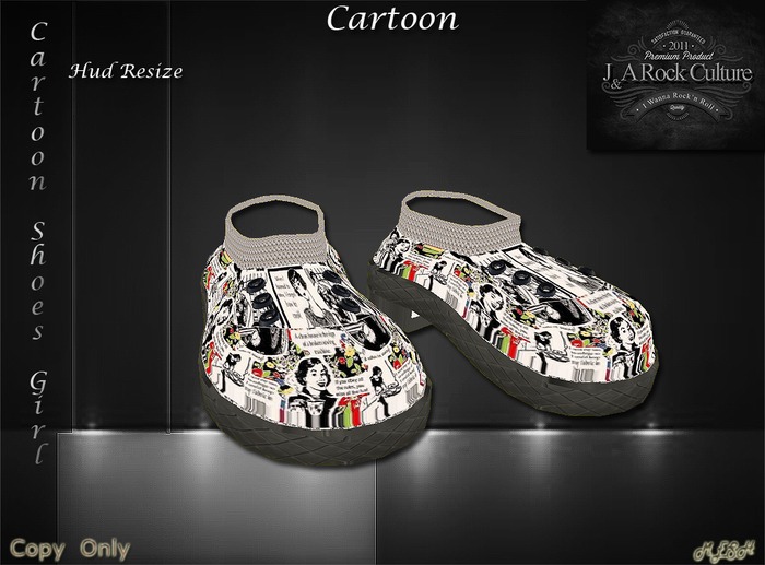 Cartoon Shoes Girl Cartoon