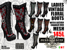 Mesh Head - Vintage Floral Boots - Resizer