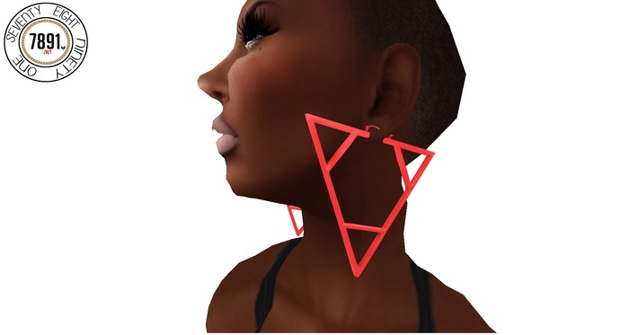 [7891.] Tribeca Earrings - Coral (W\Resize)