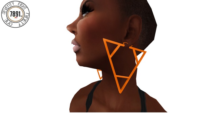 [7891.] Tribeca Earrings - Orange (W\Resize)