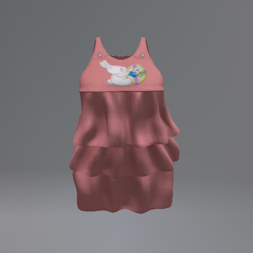 Red Easter Bunny Mesh Ruffle Dress box