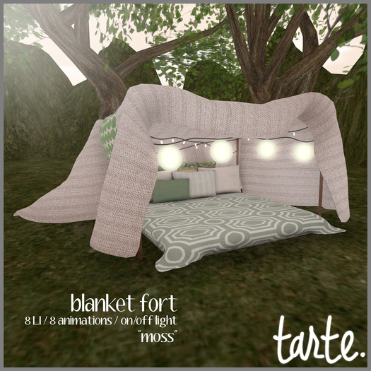 tarte. blanket fort (moss)