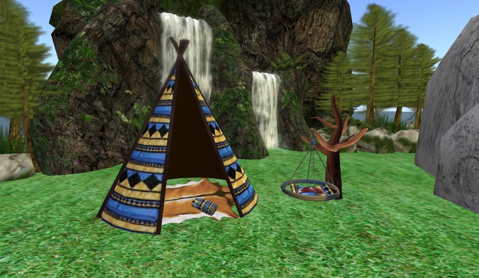 Blue & gold wigwam set