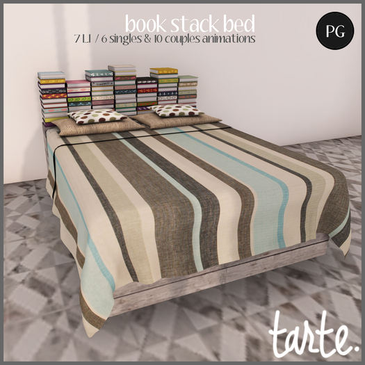 tarte. book stack bed