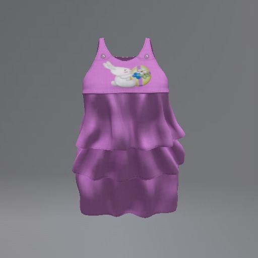 Magenta Easter Bunny Mesh Ruffle Dress box