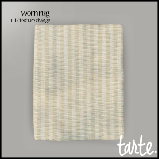 tarte. worn rug