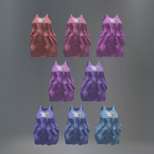 Easter Bunny Mesh Ruffle Dress (Fatpack)