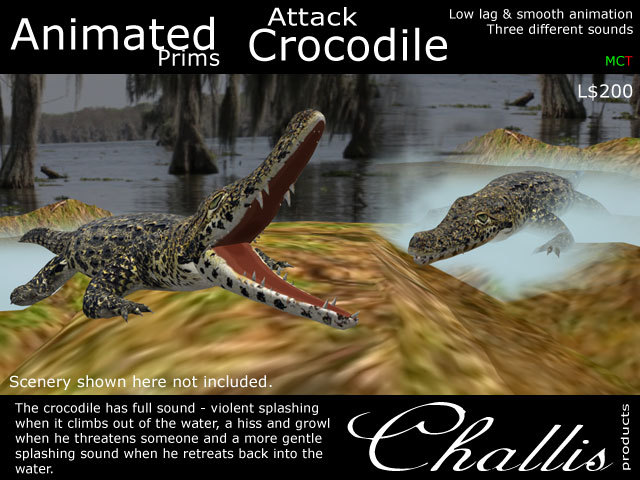 (Challis) Animated Attack Crocodile (BOXED) (DEMO)