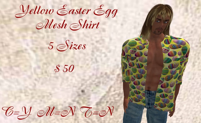 Yellow Easter Egg Shirt Mesh  B