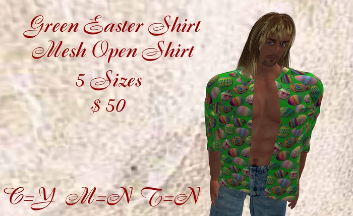 Green Easter Shirt Mesh  