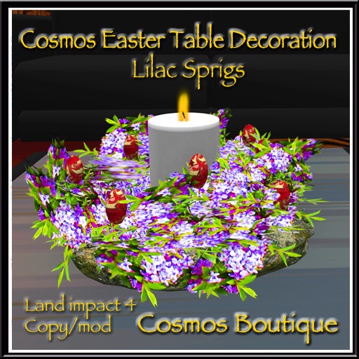 Cosmos Easter Table Decoration Lilac Sprigs (Box)